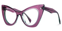 Tiffenie Cateye Purple Glasses1