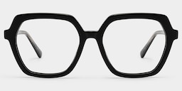 Devon Geometric Black Glasses1