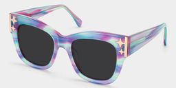 Minfia Blue Purple Square Sunglasses3