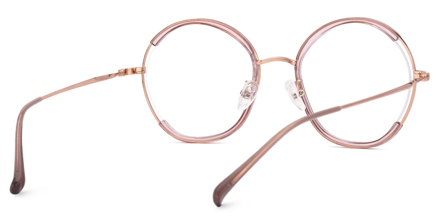 Pink Kiley Round Frame Eyeglasses | Zeelool3