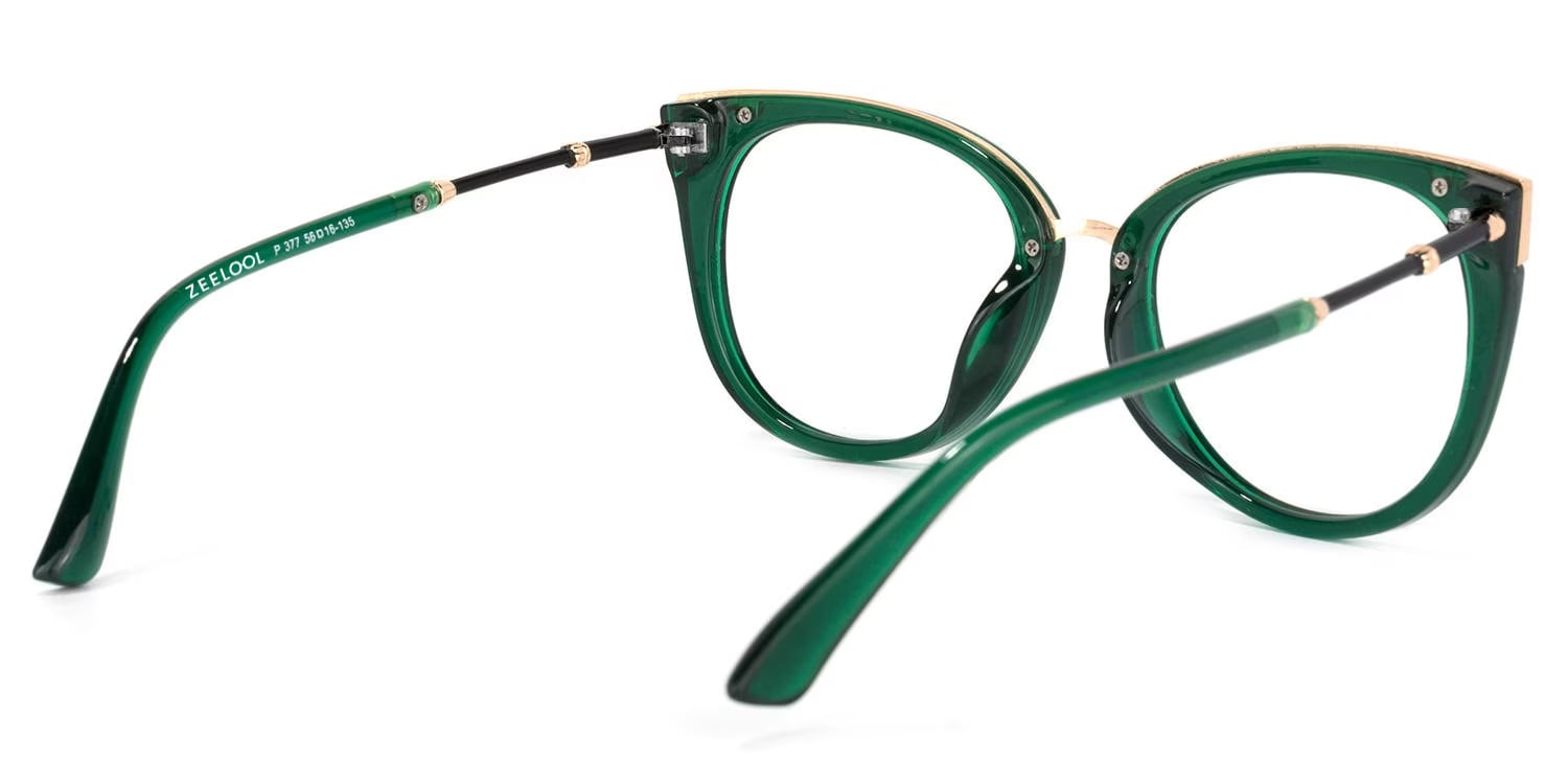 Dalton Cat Eye Dark Green Glasses4
