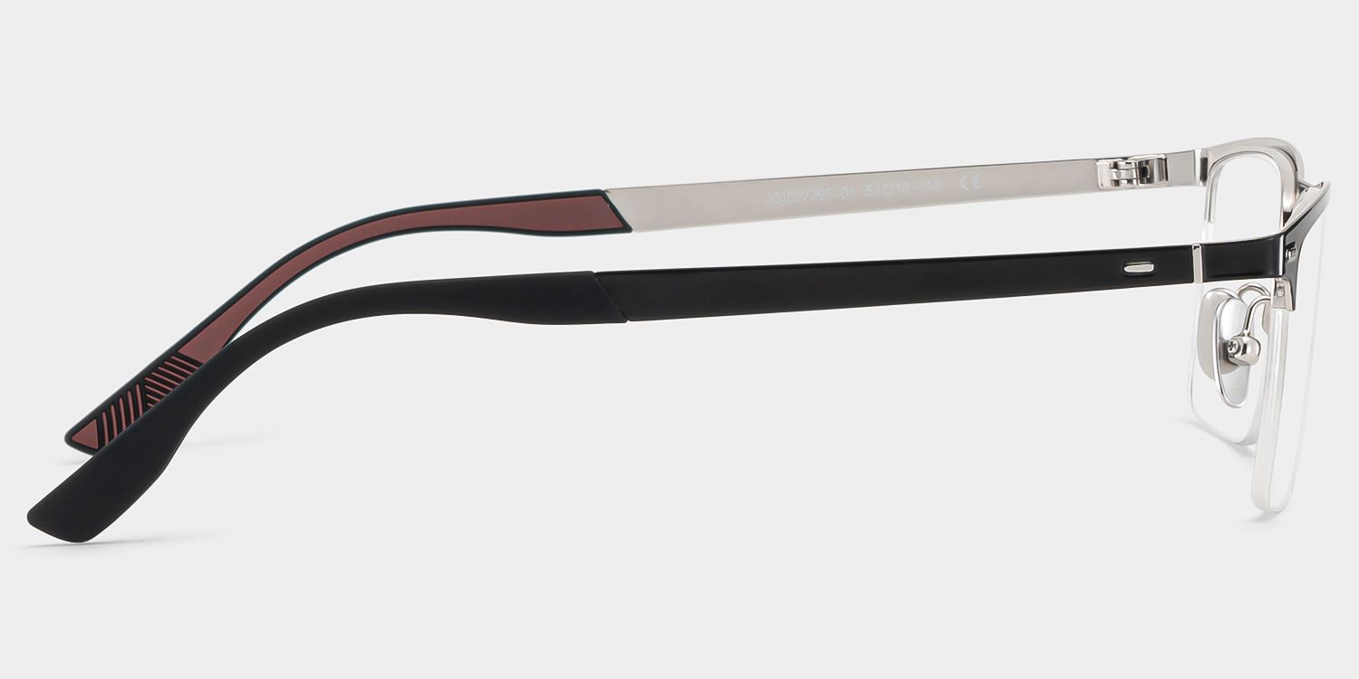 Browline Black Eyeglasses- Brock Titanium Frame Glasses