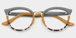 Laraine Gray Cat eye Glasses1