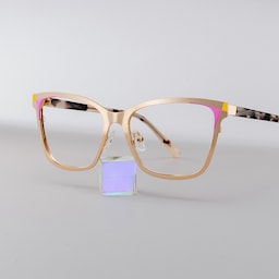 Elise Rectangle Gold Glasses0