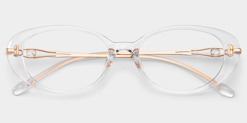 Blaire Crystal Frame Glasses with Oval Frame Online | ZEELOOL1