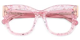 Minfia Square Pink Glasses2
