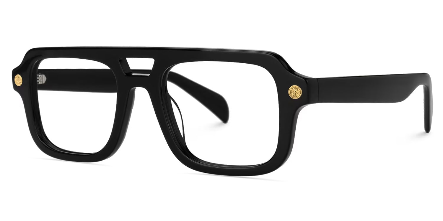 Ismail Aviator Black Glasses