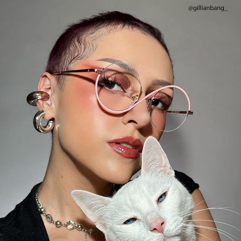 Flozif Round Pink Glasses