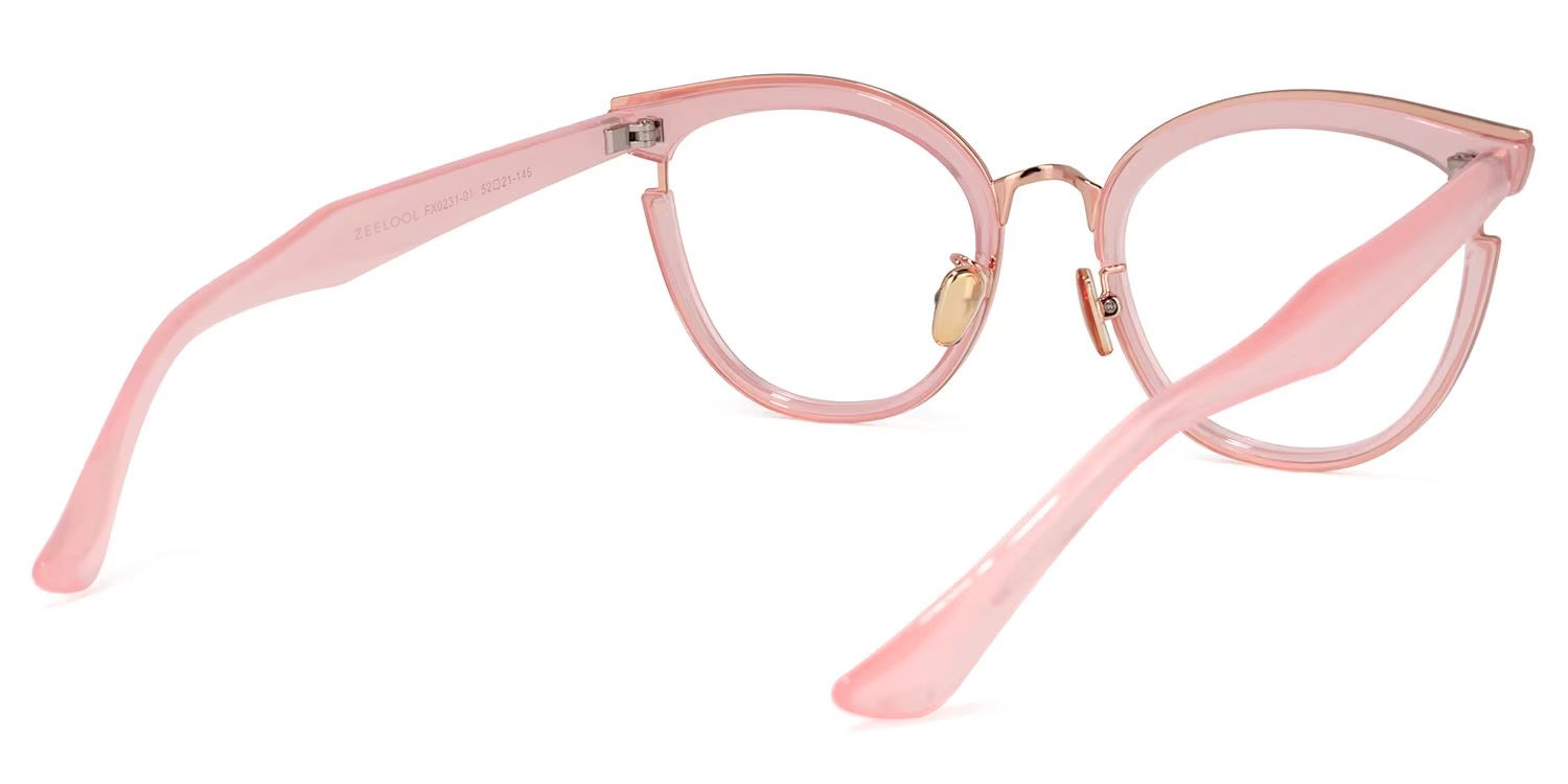 Eleanore Cat Eye Pink Frame Glasses | Zeelool4