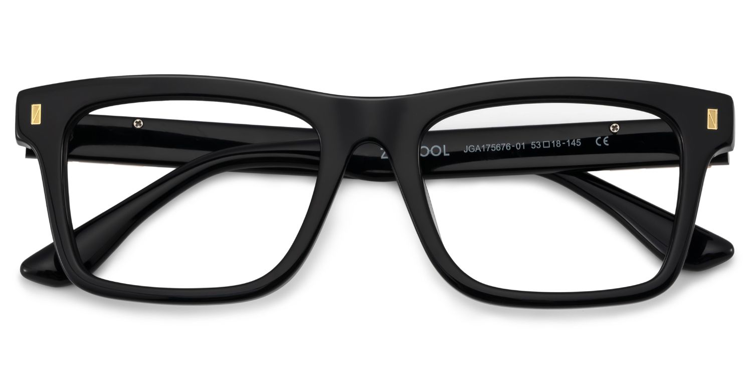 Men's Black Eyeglasses With Rectangle Shape2