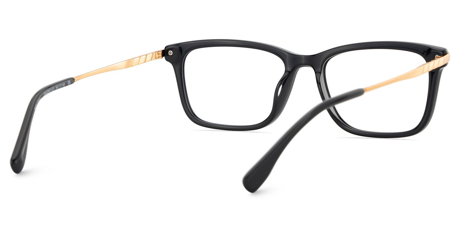 Zane Rectangle Black Color Frame Glasses for Men | Zeelool5