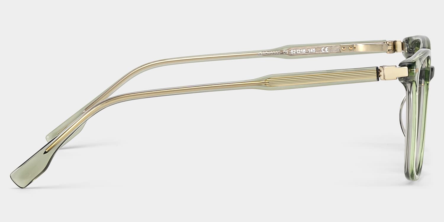 Zoe Green Frame Glasses with Square Frame Online | ZEELOOL