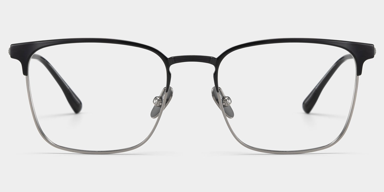 Browline Black Eyeglasses- Cole Titanium Frame Glasses