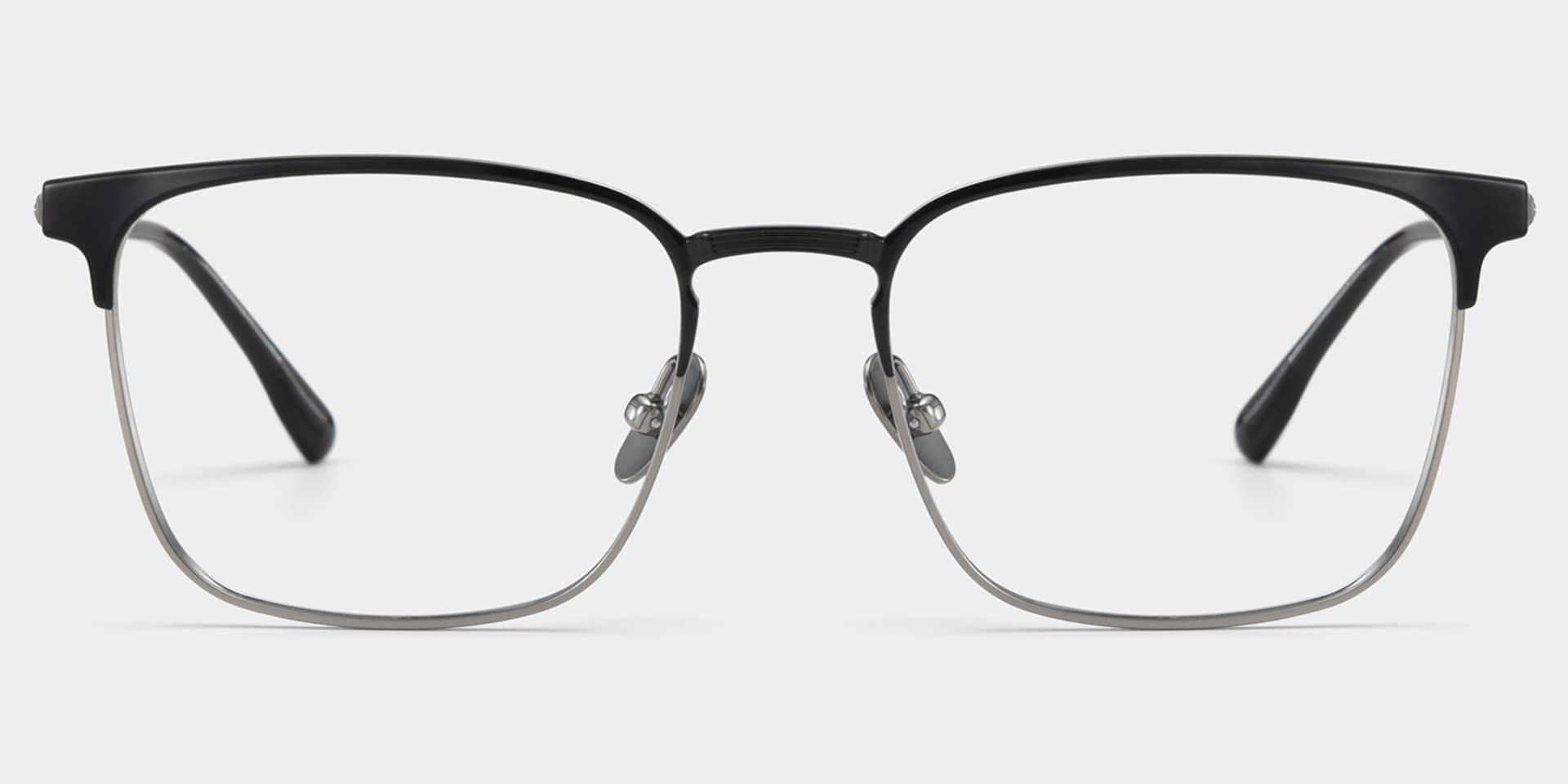Browline Black Eyeglasses- Cole Titanium Frame Glasses3