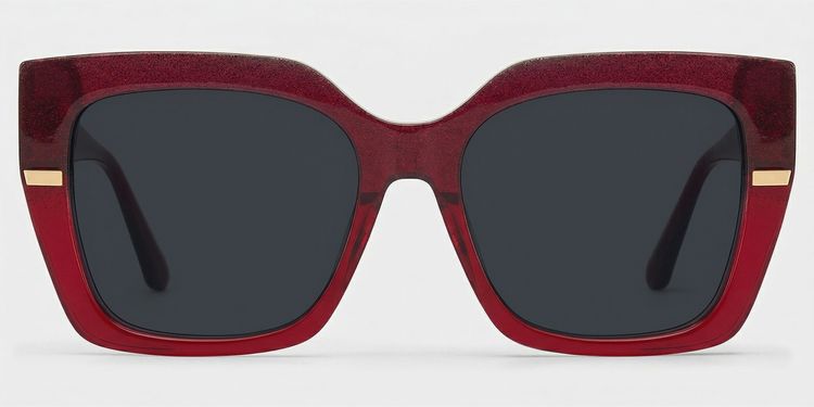 Mavis Red Square Sunglasses