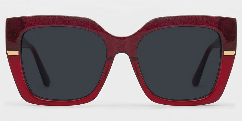 Mavis Square Red Glasses