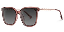 Tammie Square Red Sunglasses1