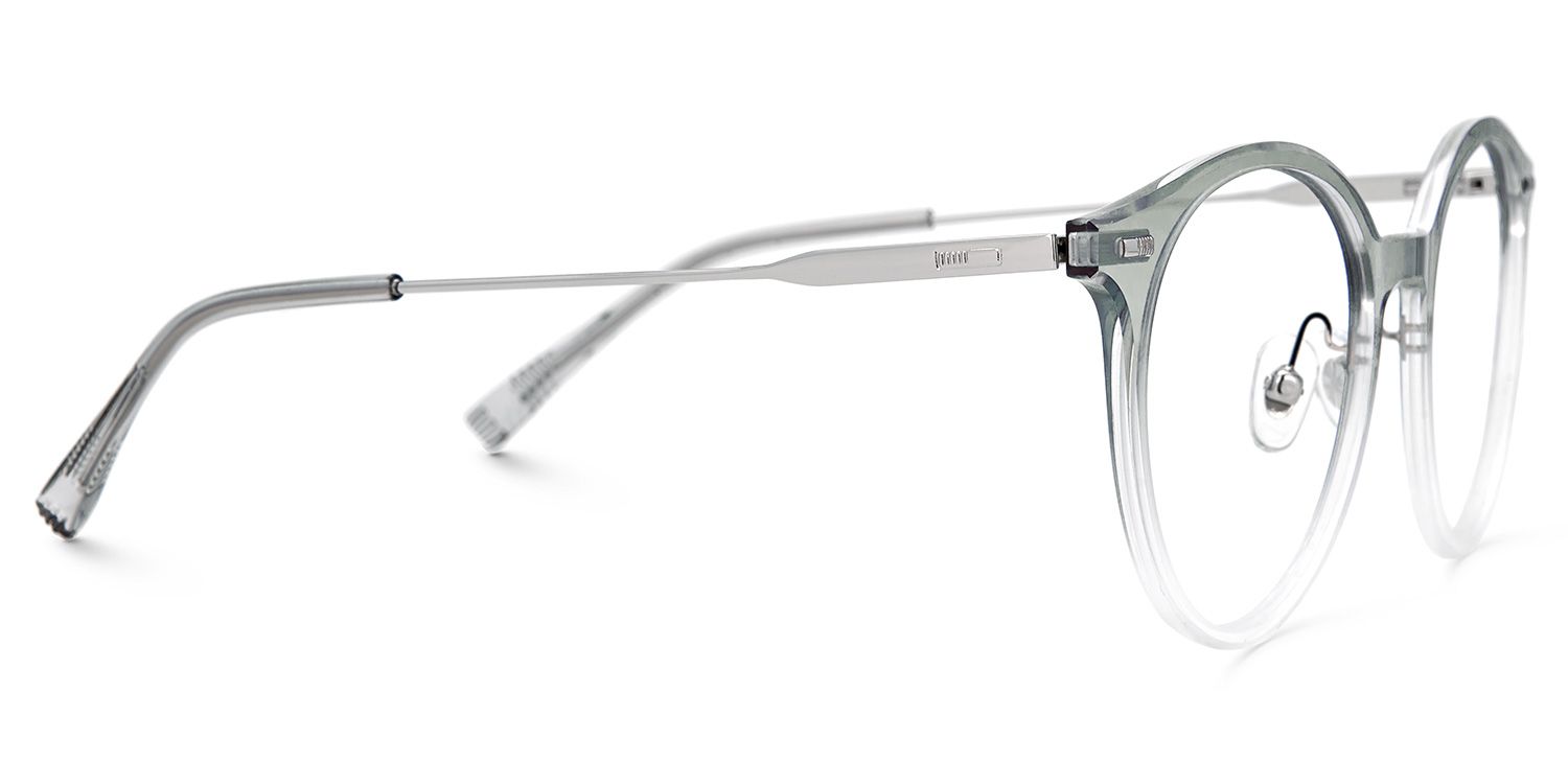Gray Round Narelle Eyeglasses with Full-Frame | Zeelool2