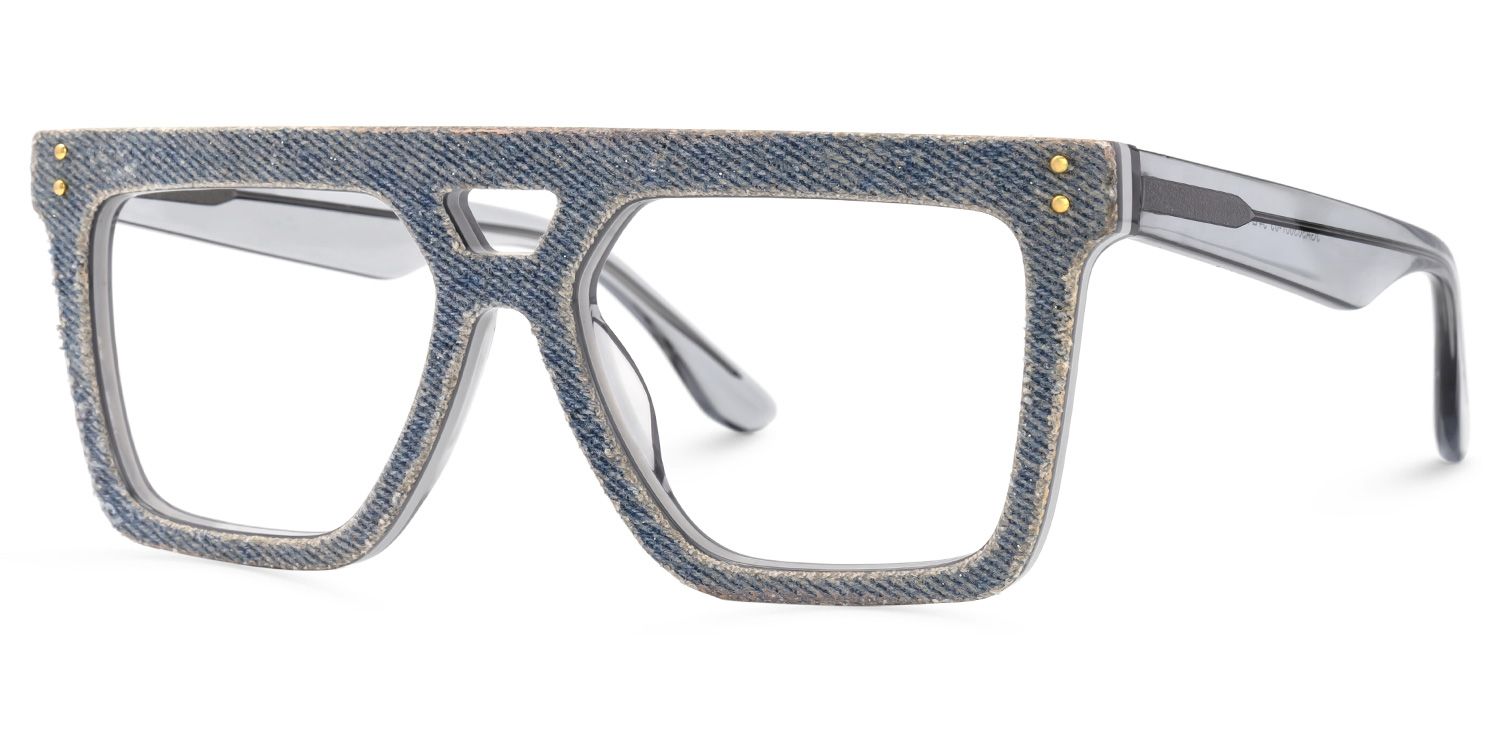 Rubin Blue Denim Eyeglasses | Zeelool1
