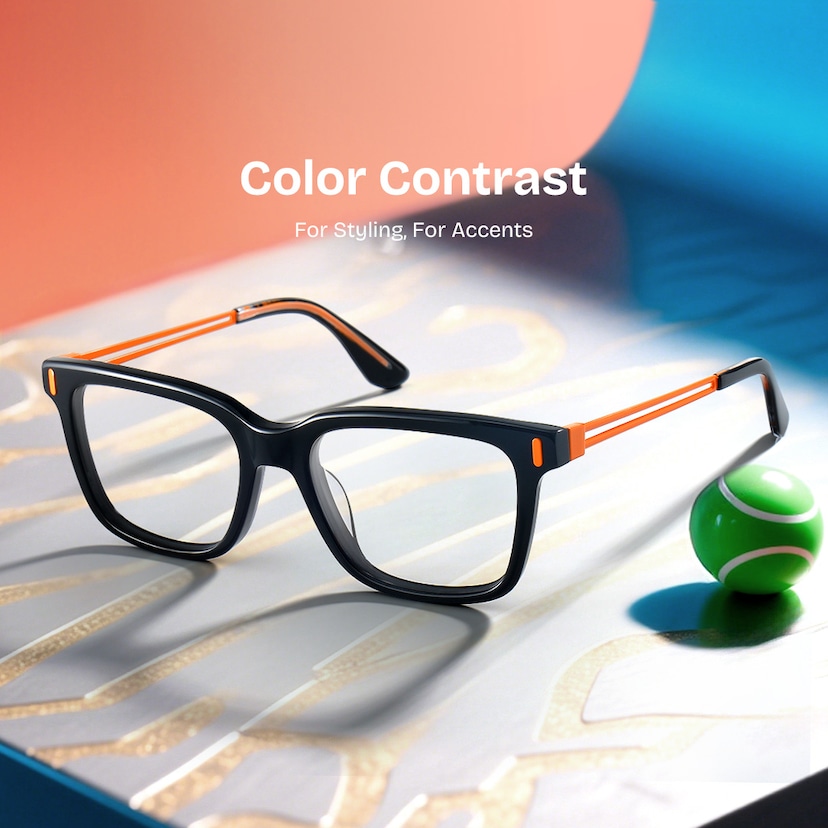 Axel Rectangle Black Glasses