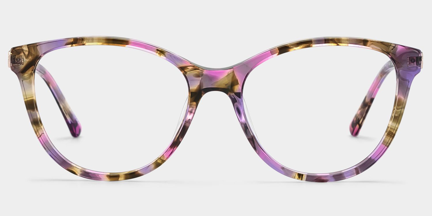 Eli Round Mixed Glasses Frames with Flowers for Women | ZEELOOL1