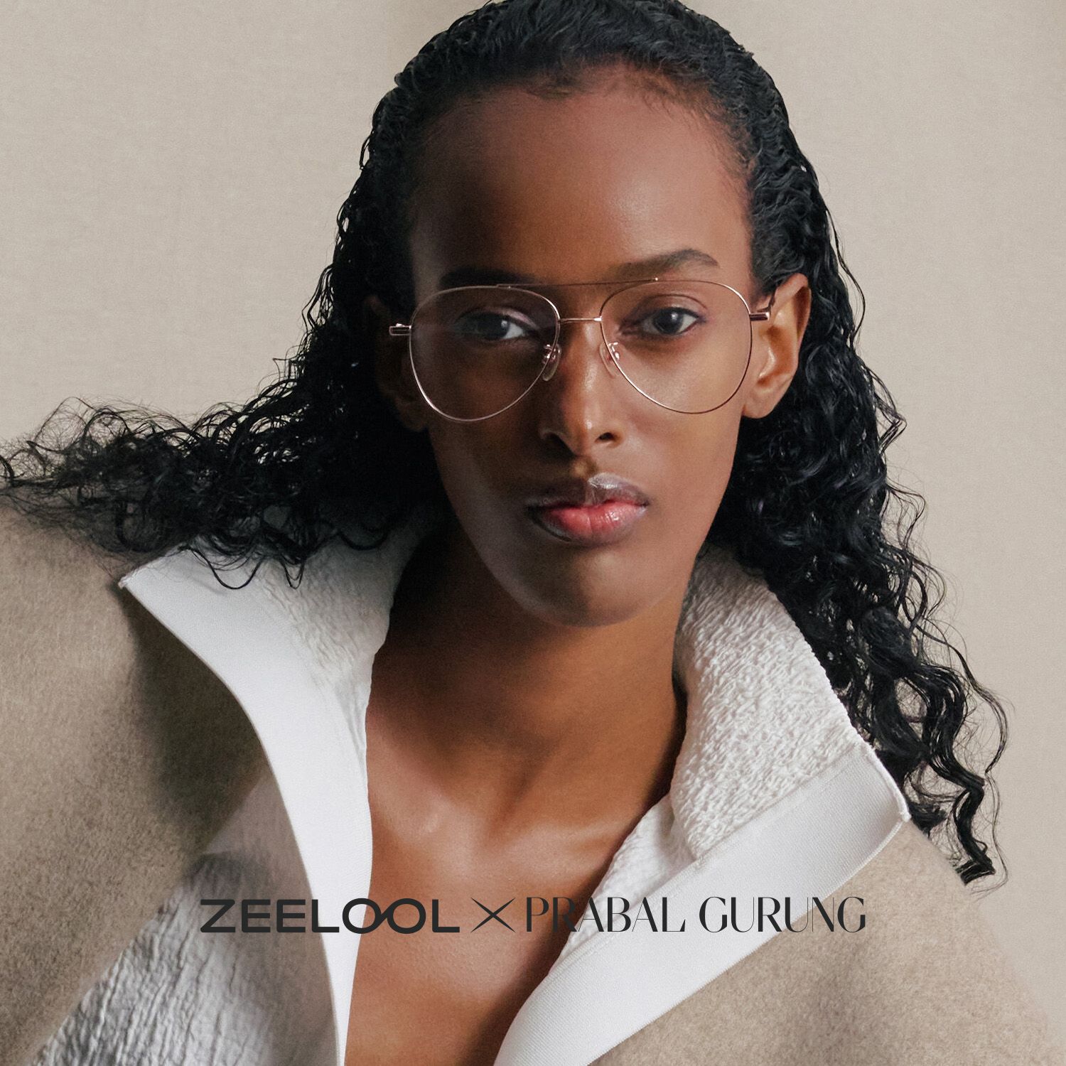 Cher Rose Gold Metal Aviator Glasses | ZEELOOL x Prabal Gurung