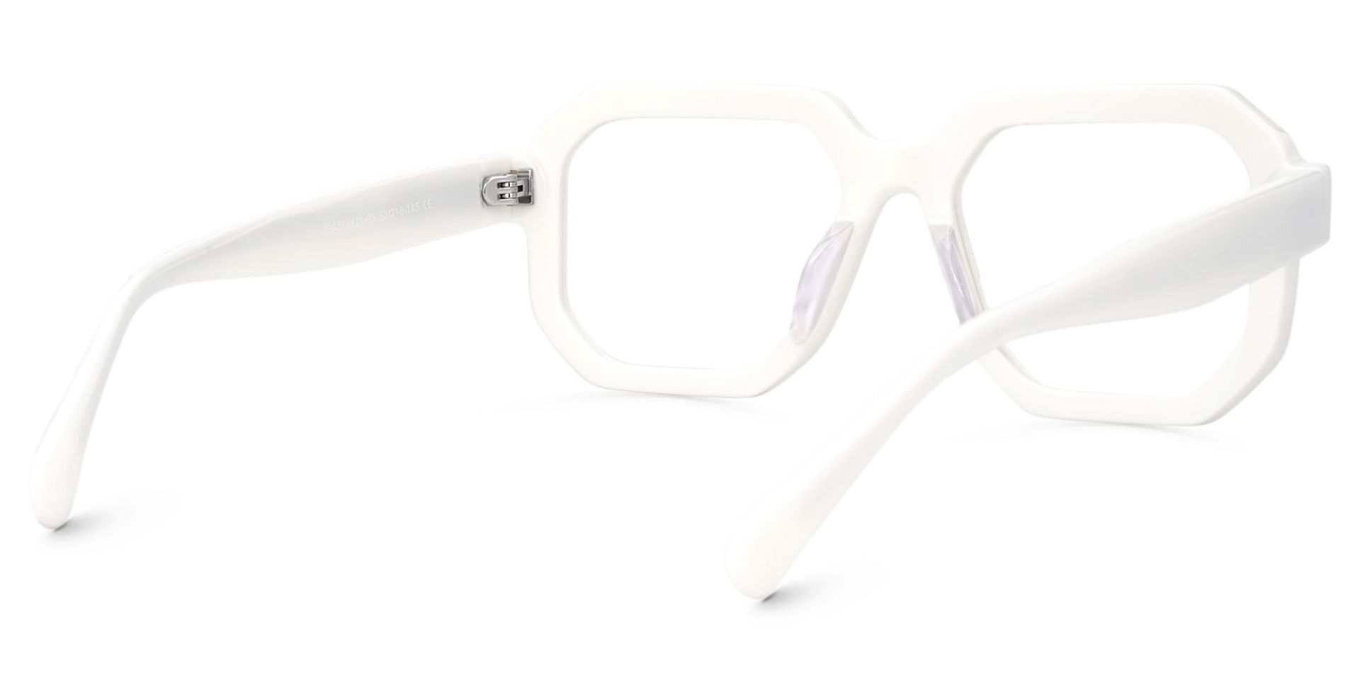 Joeann White Geometric Designer Eyeglasses3