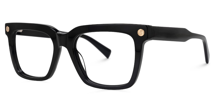 Rodriguez Rectangle Black Glasses