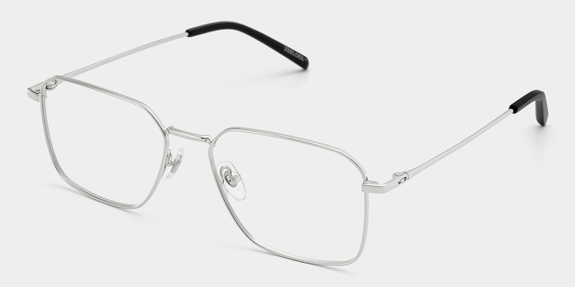Leah Silver Eyeglass Frames for Men in Metal Material | ZEELOOL3
