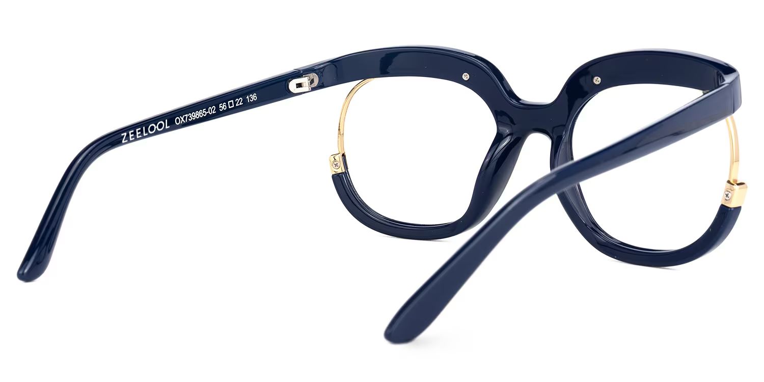 Darice Dark-Blue Round Eyeglass Frames | ZEELOOL4