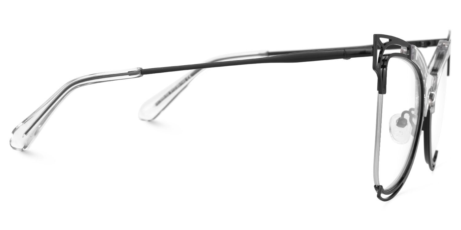 Phillisa Designer Eyeglasses in Butterfly Black Frame2