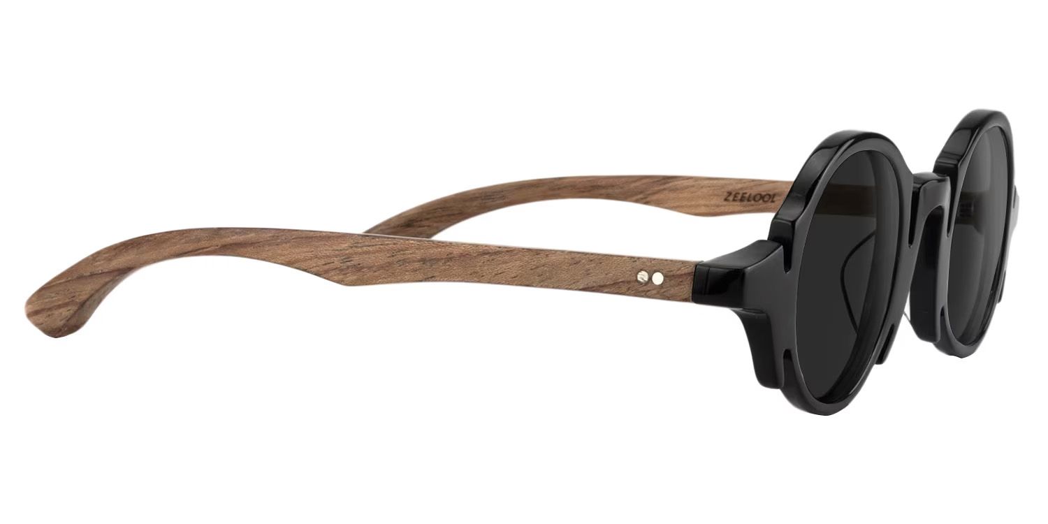 Charlie Round Black Sunglasses | Zeelool Glasses3