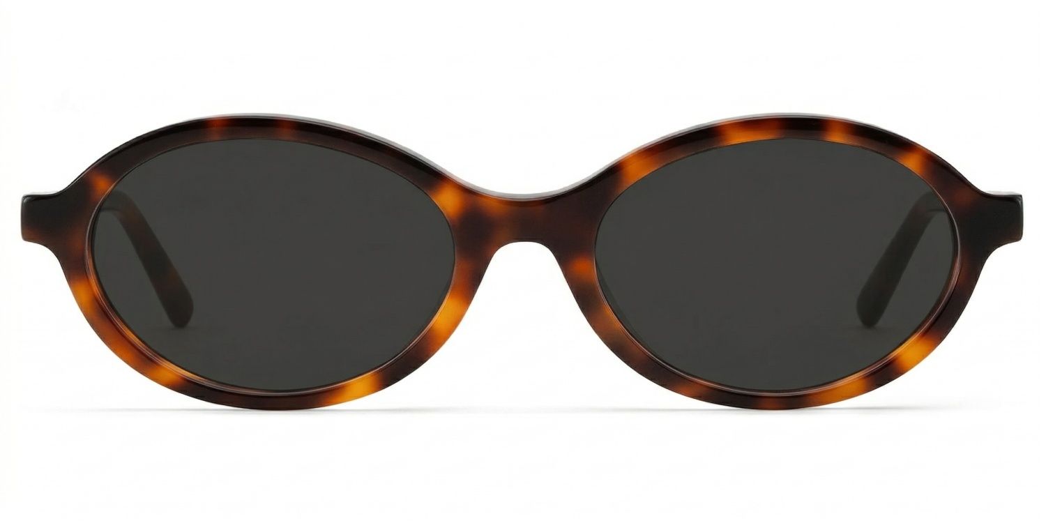 Everly Oval Black Prescription Sunglasses | ZEELOOL