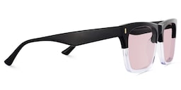 Brookins Rectangle Black Crystal Sunglasses3