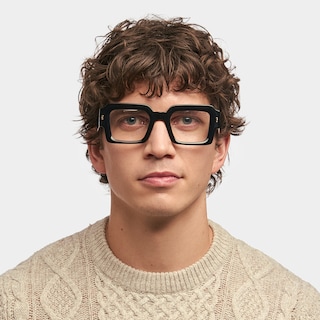 Bobbee Square Black Glasses0