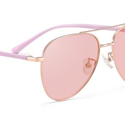 Paige Aviator Rose-Gold Sunglasses6
