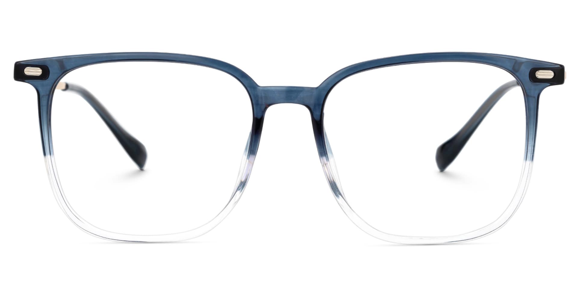 Mullen Square Blue Gradient Thin Frame Glasses0