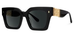 Cummings Black Square Sunglasses1