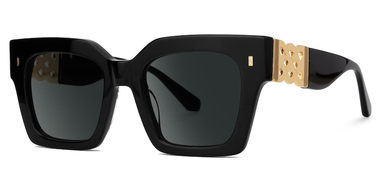 Cummings Square Black Glasses