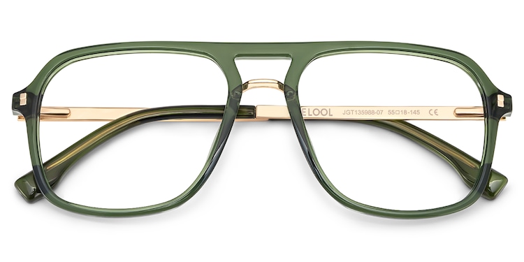 Kilworth Aviator Green Glassess