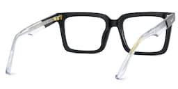 Hattie Rectangle Black Glasses5