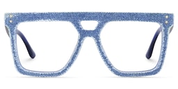 Rubin Square Denim Blue Glasses2