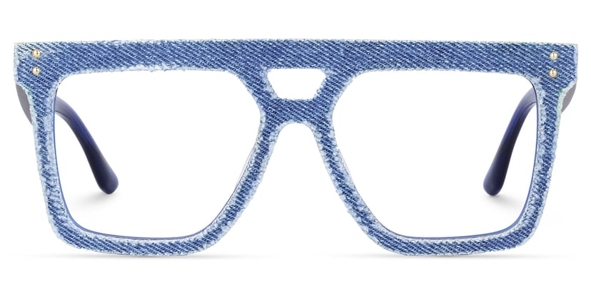 Rubin Square Denim Blue Glasses