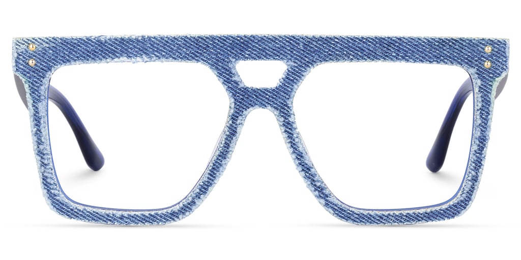 Rubin Square Denim Blue Glasses