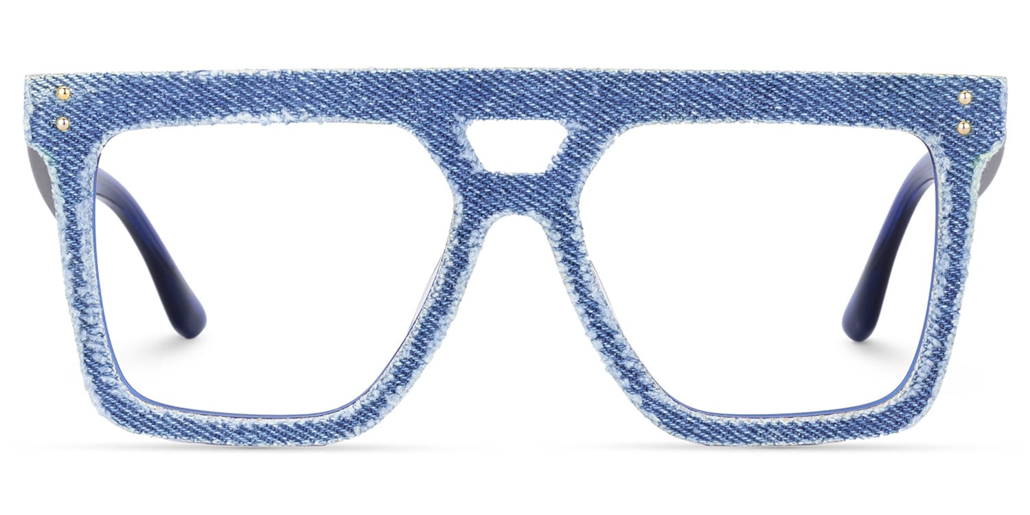 Rubin Square Denim Blue Glasses