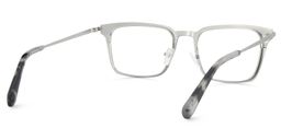 Chaney Rectangle Silver Glasses4