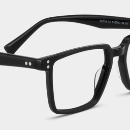 Griffin Black Rectangle Glasses5