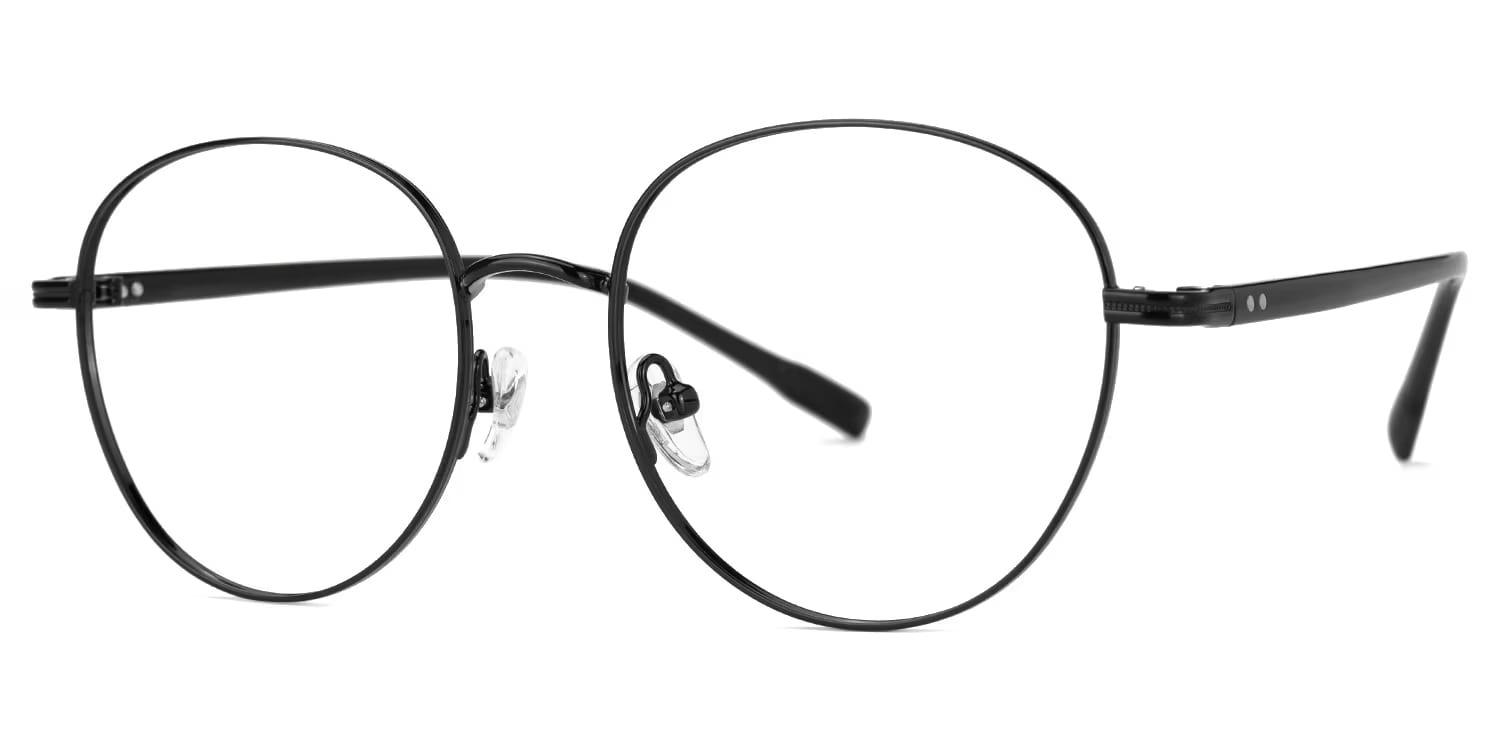 Celena Round Black Glasses
