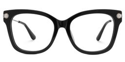 Vernella Square Black Glasses1