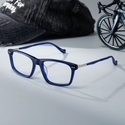 Cozy Rectangle Blue Glasses3